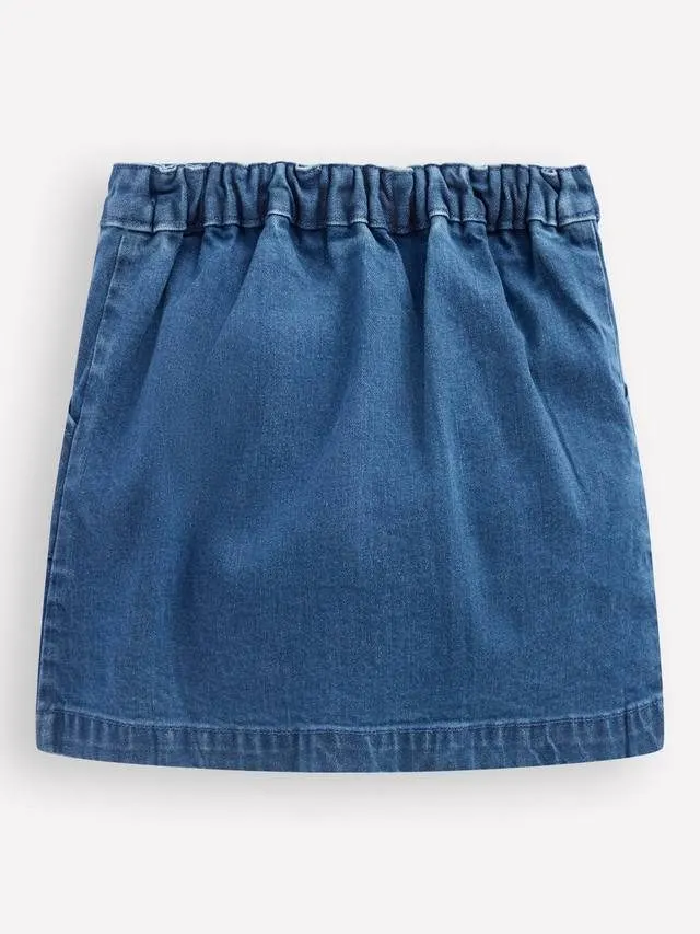 A-Line Mini Denim Skirt