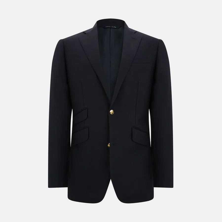 Classic Single-Breasted Noir Blazer