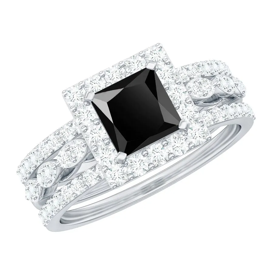 Noir Stack Trio Ring Set