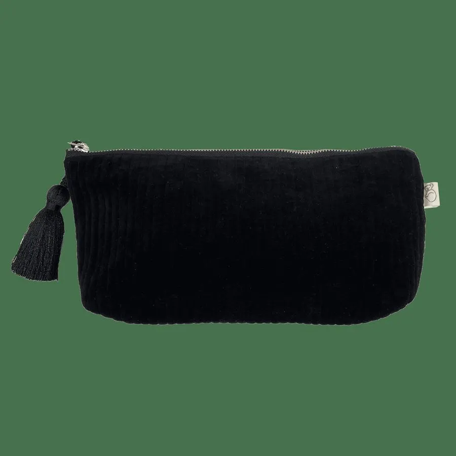 Velvet Noir Pouch Clutch