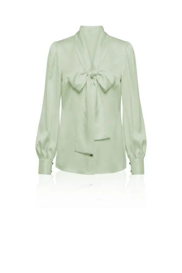 Sage Silk Blouse