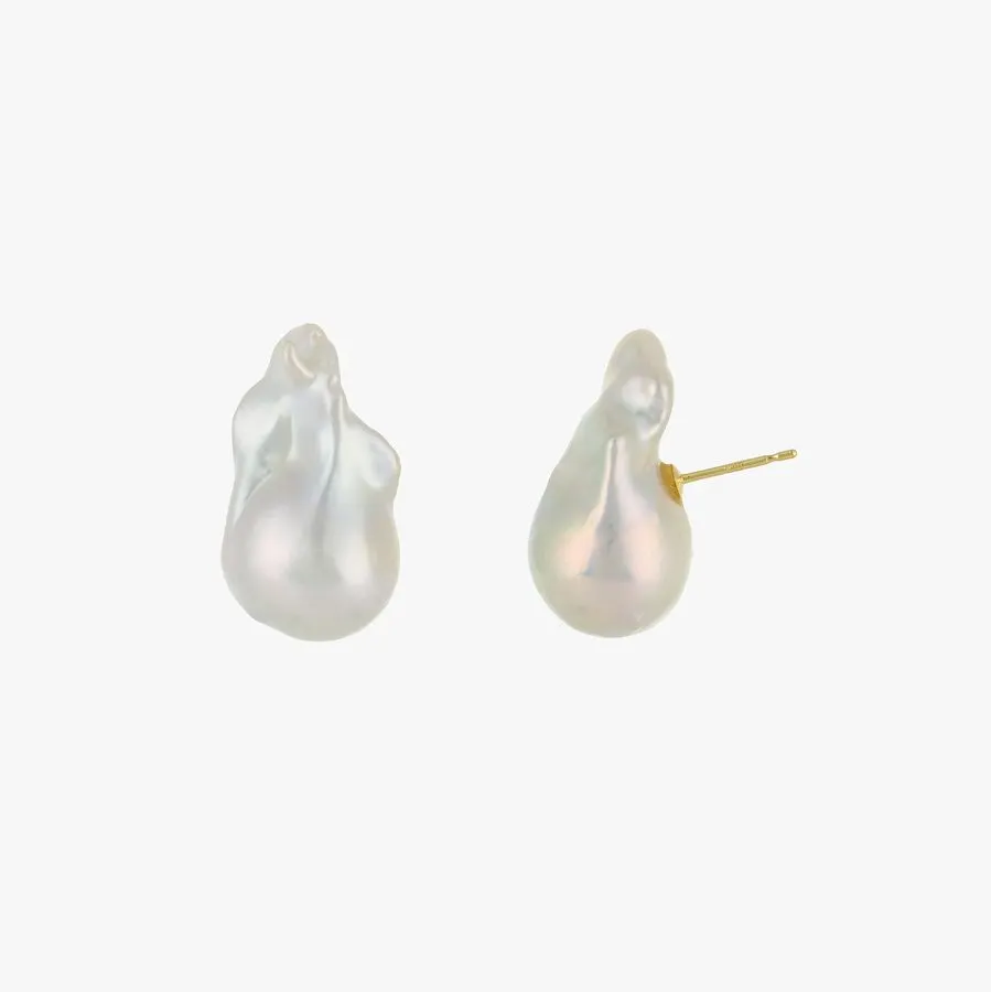 Baroque Pearl Stud Earrings