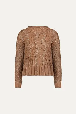 Fitted Mocha Knit Top