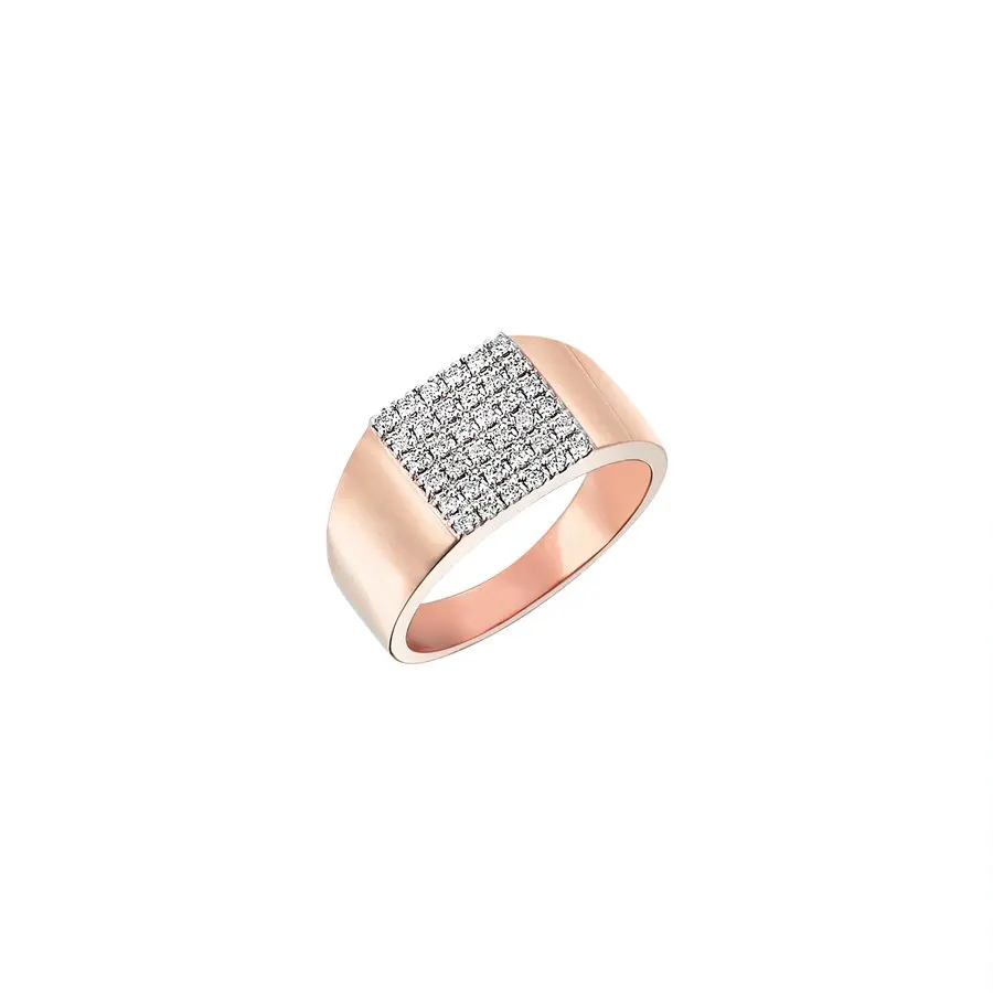 Rose Gold Pave Ring