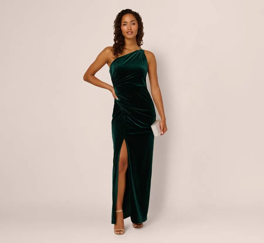Foret Emerald Draped Gown