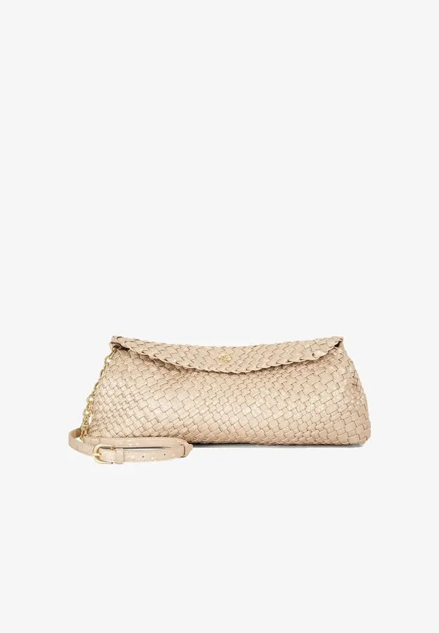 Champagne Foldover Clutch
