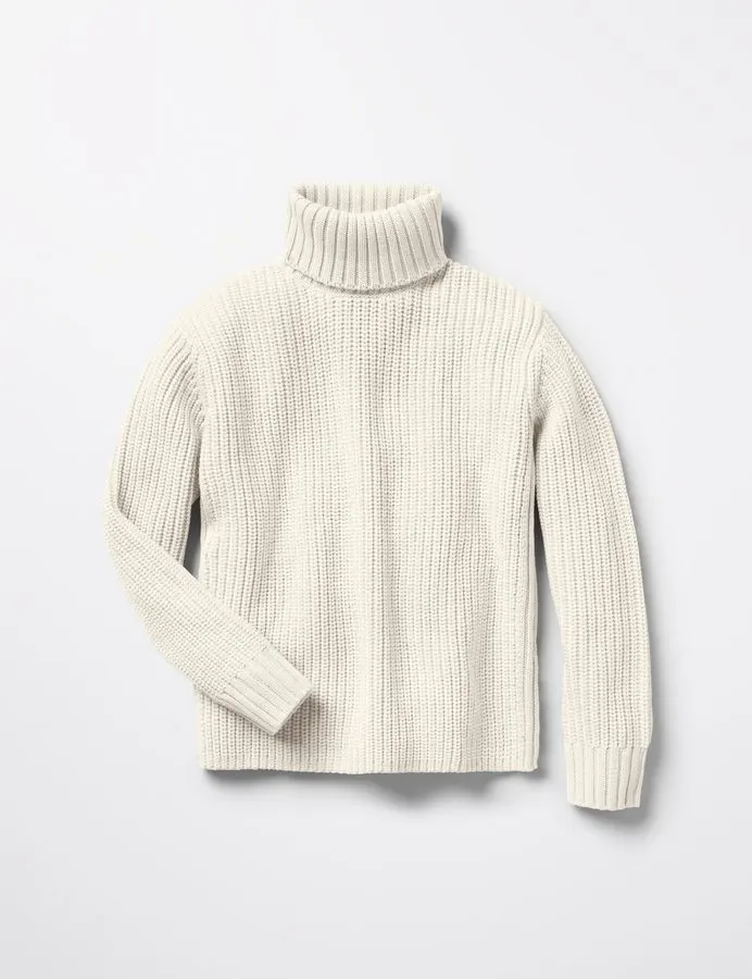 Winter White Wool Turtleneck