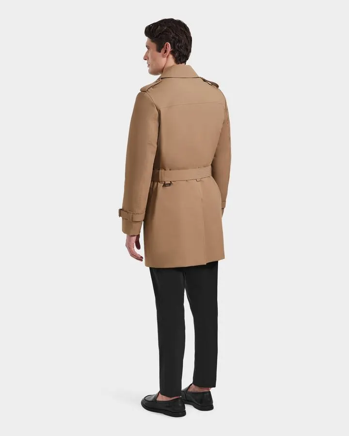Camel Belted Trench Coat