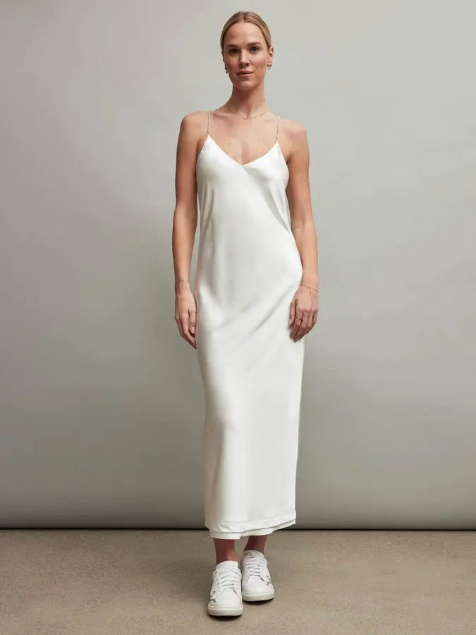 Pearl Satin Slip Dress
