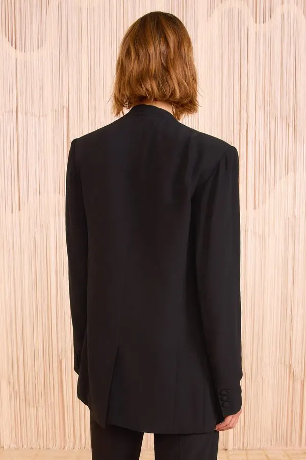 Draped Noir Blazer