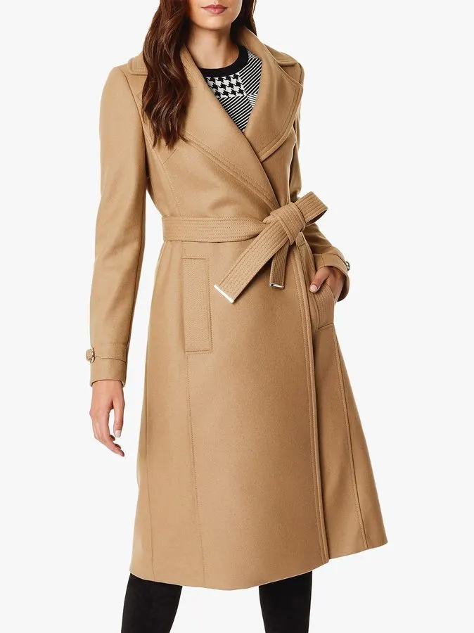 Camel Belted Trench Coat