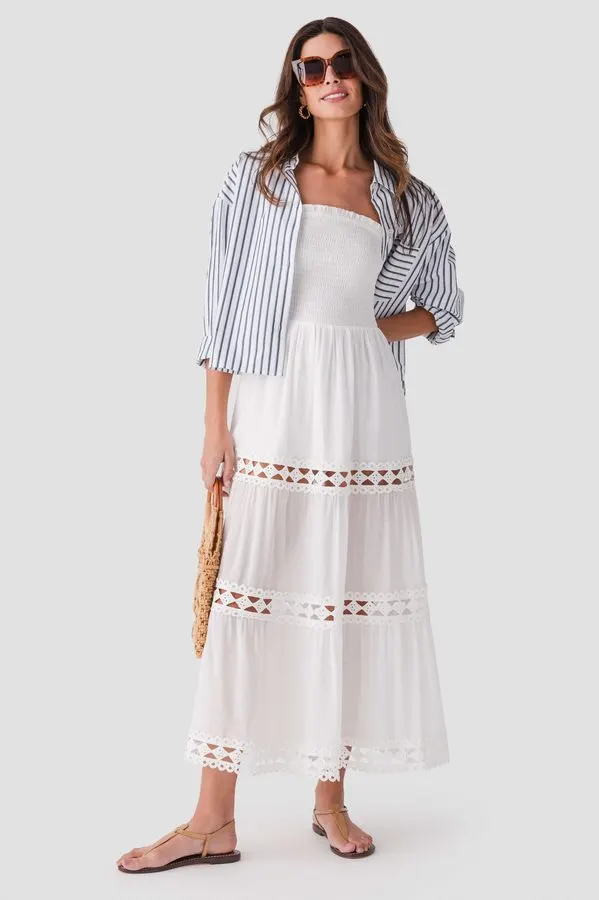 Elin Smocked Midi Dress