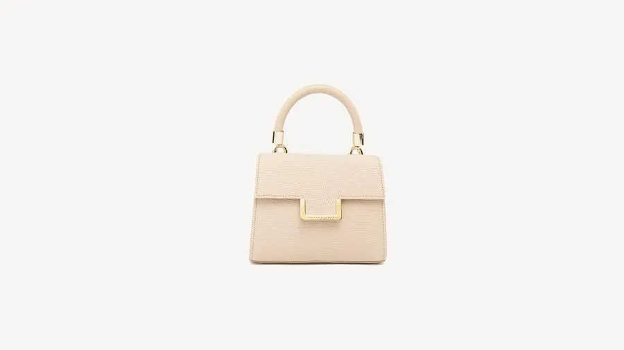 Taupe Structured Top-Handle