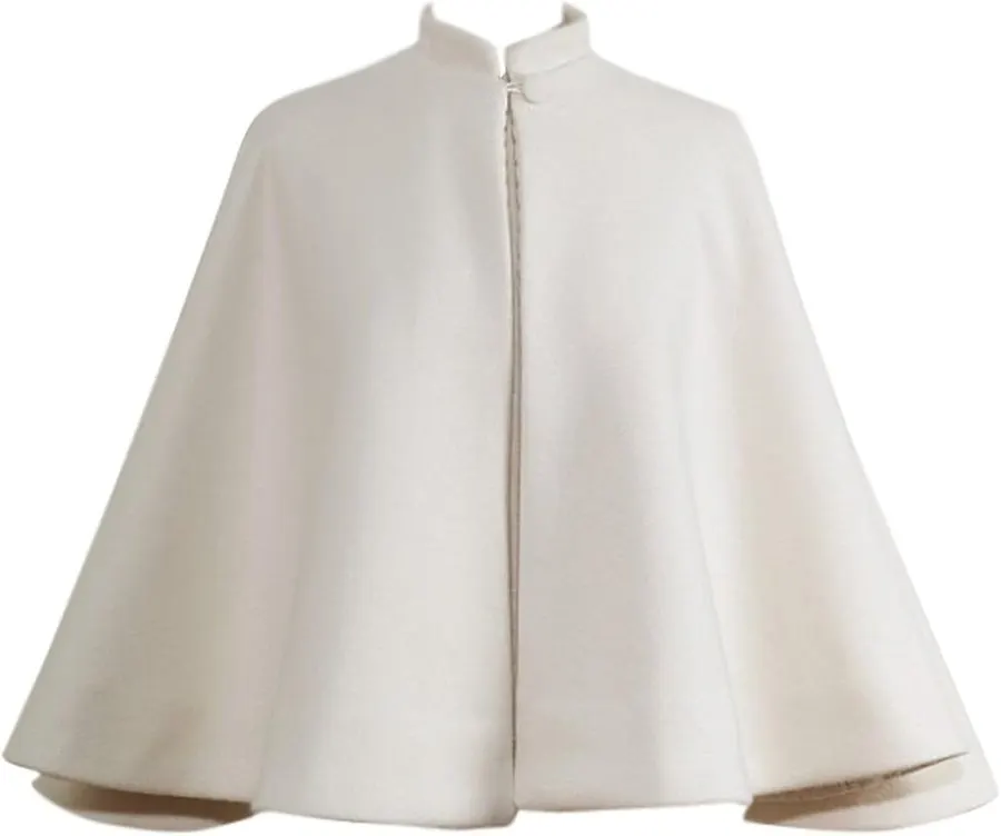 Ivory Wool Cape Coat