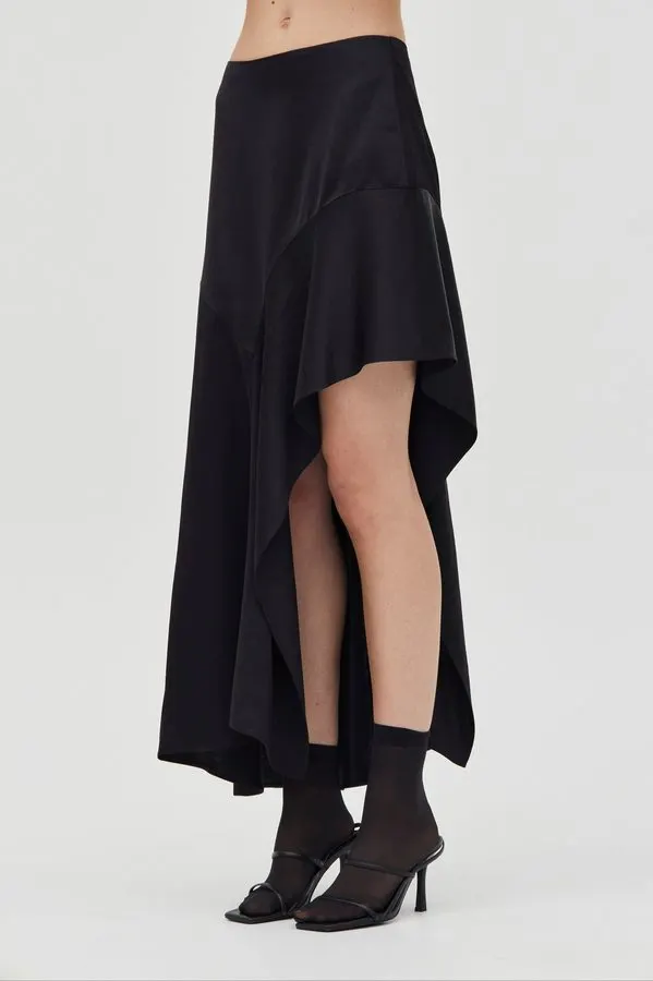 Storm Asymmetric Midi Skirt