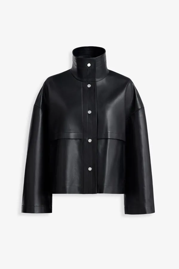 Noir Relaxed Leather Jacket