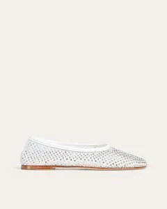 Crystal-Embellished Ballet Flats