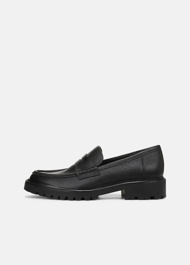 Black Lug-Sole Loafers