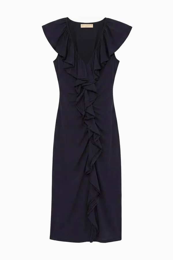 Midnight Ripple Cocktail Dress