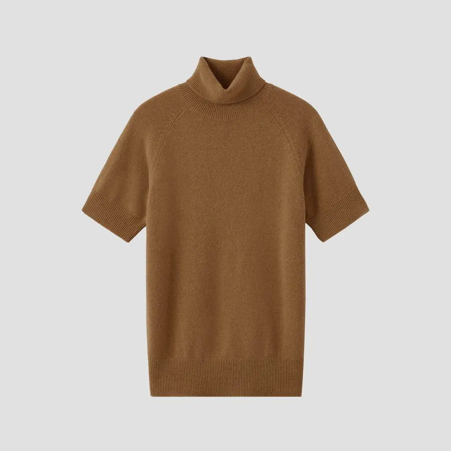 Camel Turtleneck Sweater