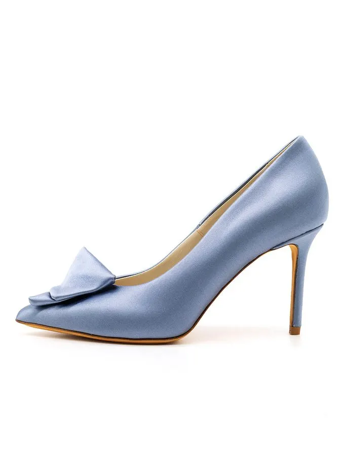 Sapphire Satin Stiletto Heels