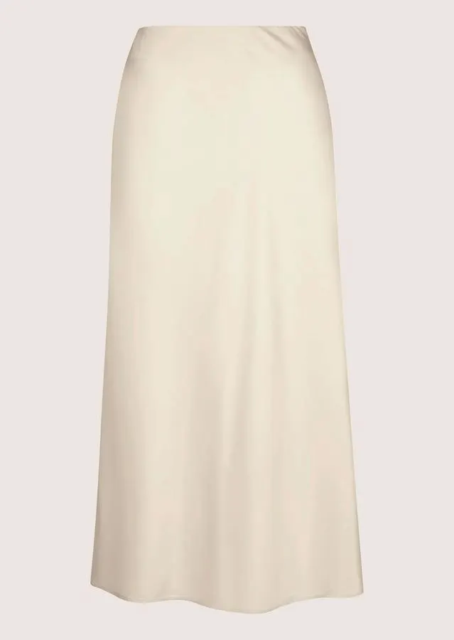 Pearl Satin Midi Skirt