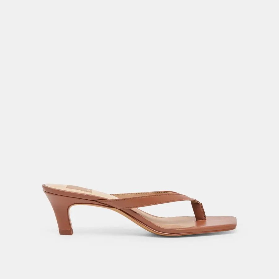 Cognac Leather Heel