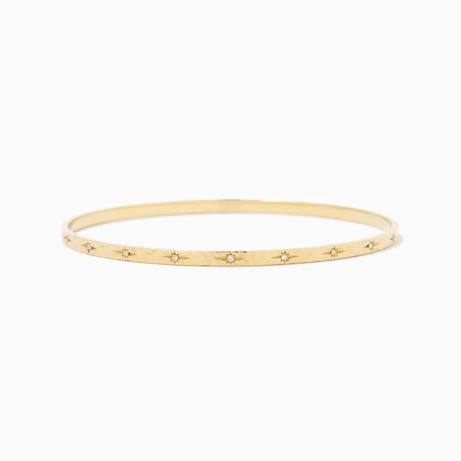 Etoile Crystal Gold Bangle