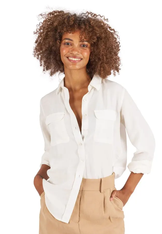 Sandwashed Silk Shirt