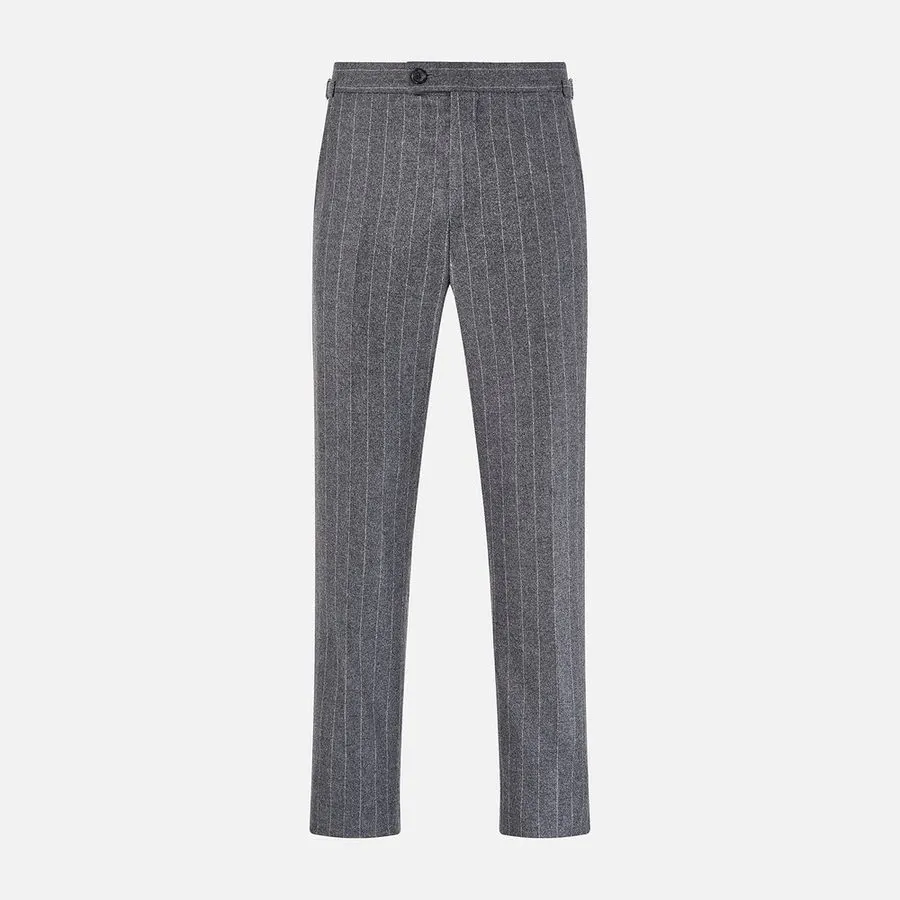 Grey Paisley-Jacquard Two-Piece Suit