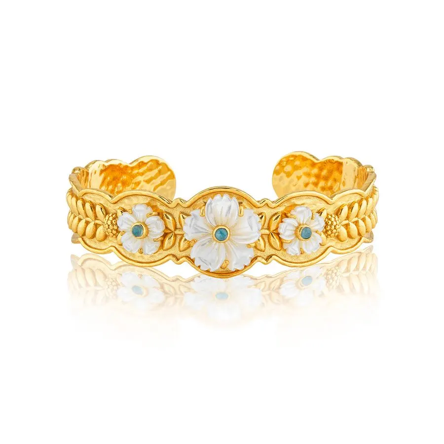 Fleur Floral-Detail Cuff