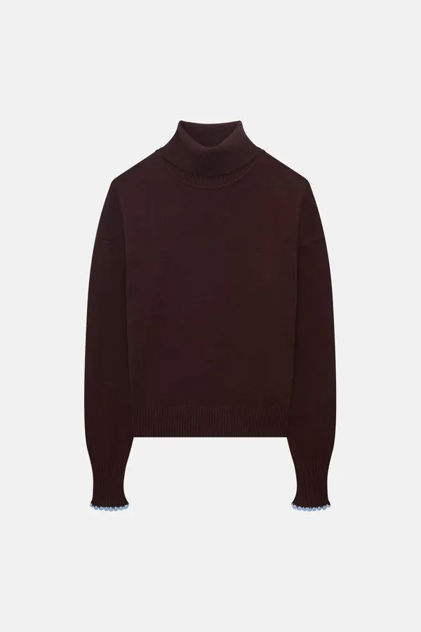 Espresso Chunky Turtleneck Sweater