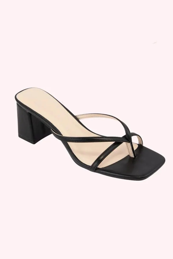 Ebony Wicker Heel Sandals