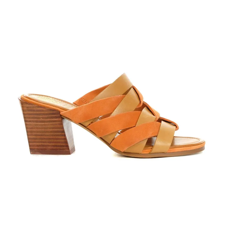 Cognac Leather Heel