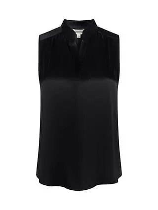Noir Silk Charmeuse Blouse