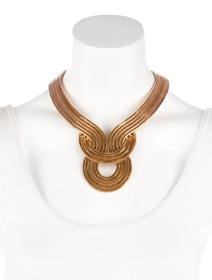 Eclipse Herringbone Collar Necklace