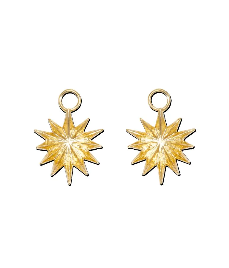 Starburst Charm Hoops