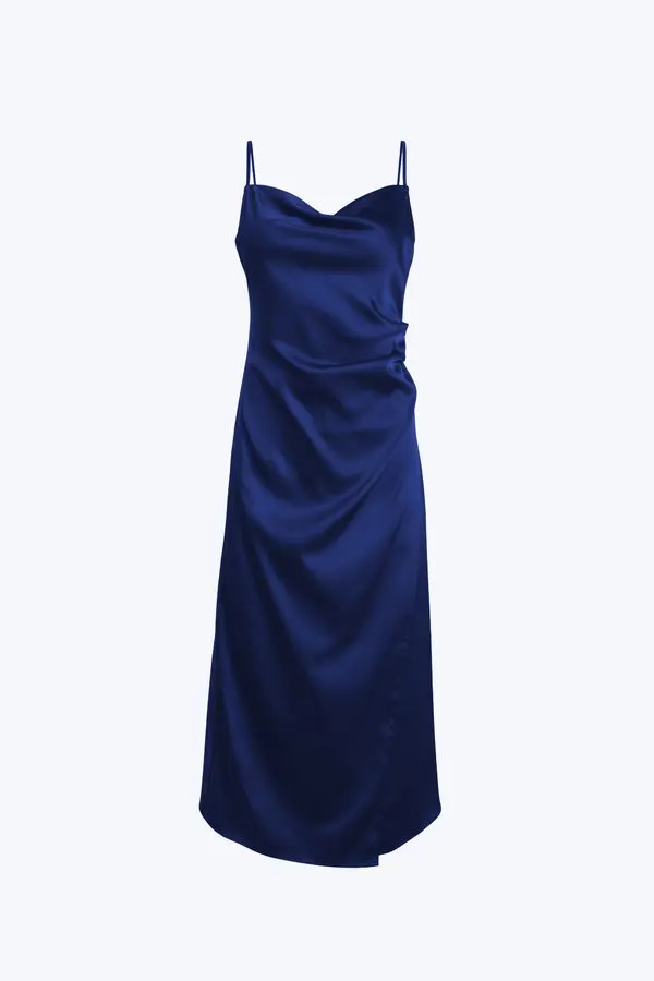 Midnight Silk Slip Midi