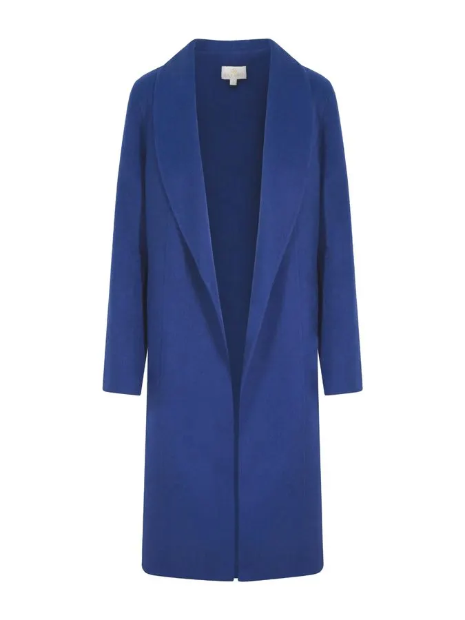 Sapphire Blue Wool Coat