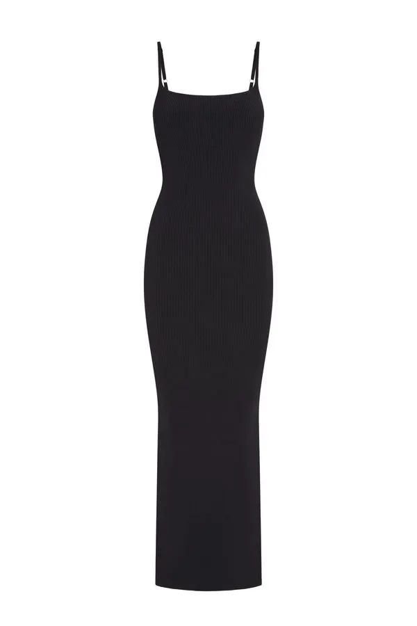 Vale Ribbed Knit Midi Dress