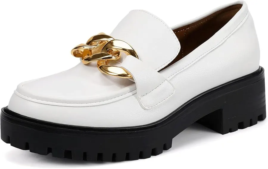 Double-Chain Statement Loafers