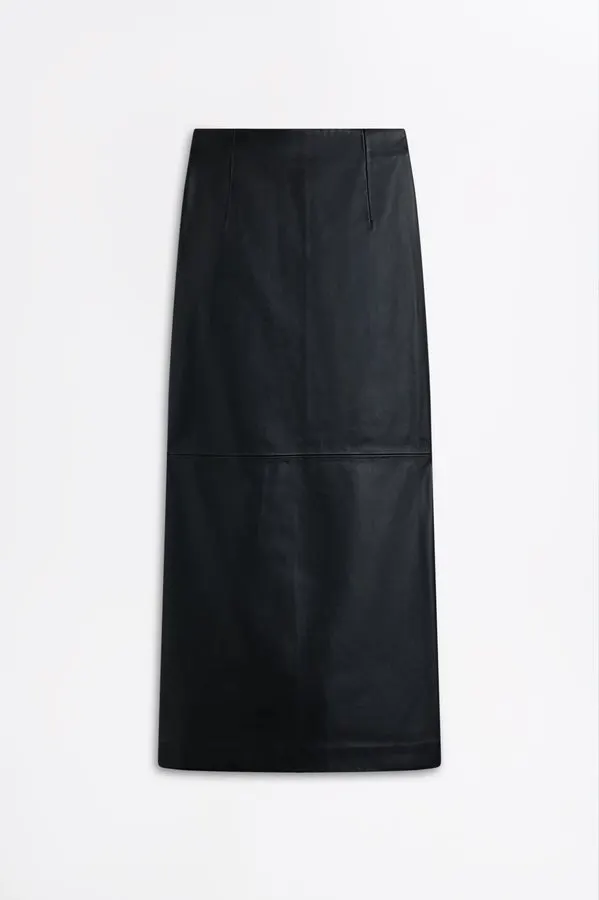 Noir Genuine Leather Pencil Skirt