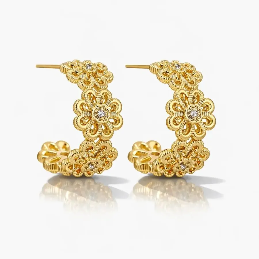 Bloom Gold Hoops