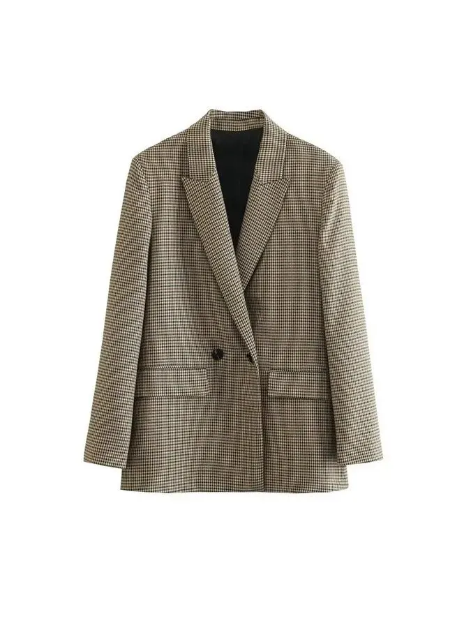 Houndstooth Tweed Blazer