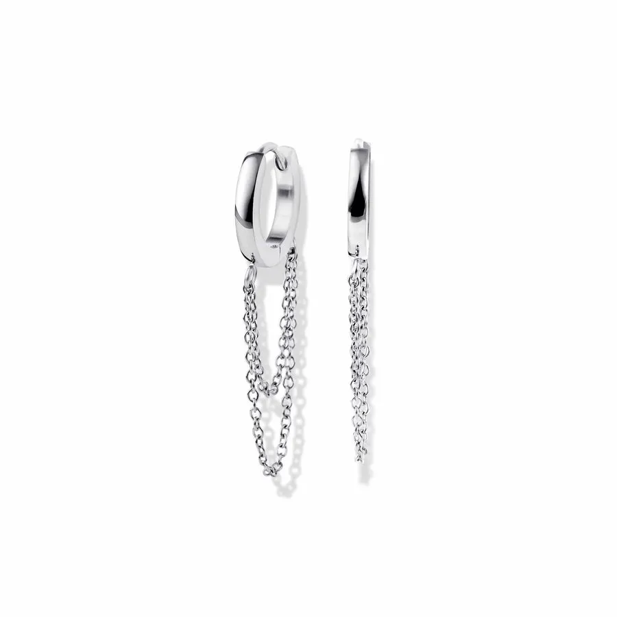 Twilight Silver Hoops