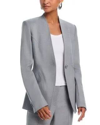 Sculpted One-Button Blazer