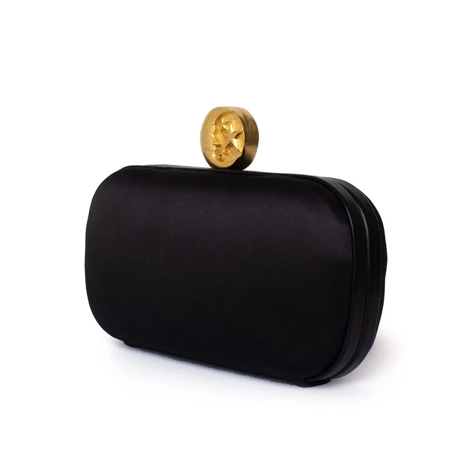 Noir Minimal Box Clutch