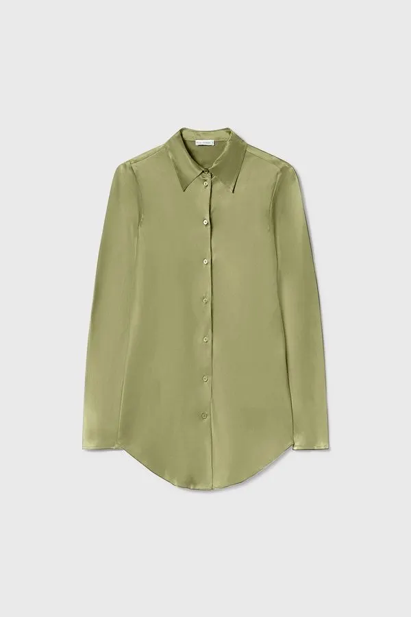 Bias-Cut Silk Shirt