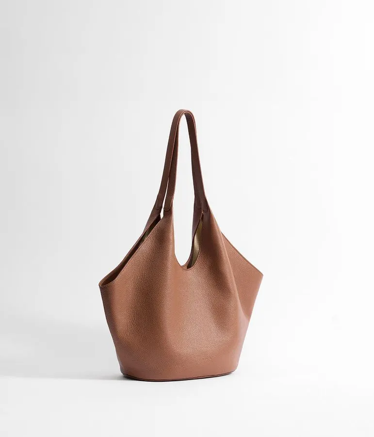 Rust Pebbled Shoulder Bag