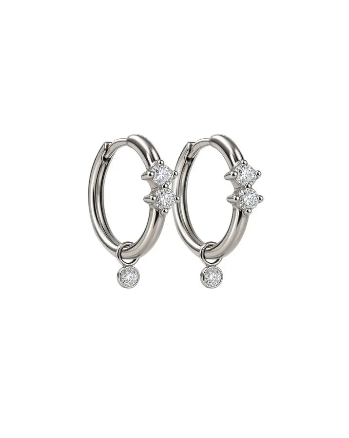 Duo-Metal Stacked Hoops